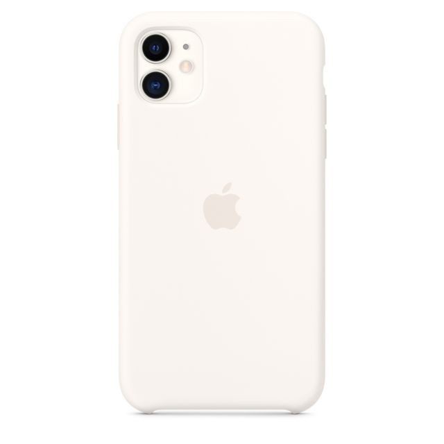 Apple - Coque en silicone iPhone 11 - Blanc Apple  - Accessoires iPhone SE Accessoires et consommables