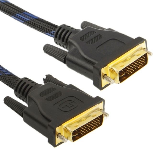 Wewoo - Câble de connexion en nylon DVI-I Dual Link 24 + 5 broches mâle à vidéo M / M, Longueur: 3m Wewoo  - Câble Ecran - DVI et VGA