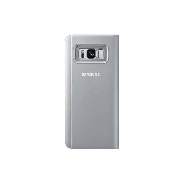 Autres accessoires smartphone Clear View Fonction Stand  Galaxy S8 - Argent