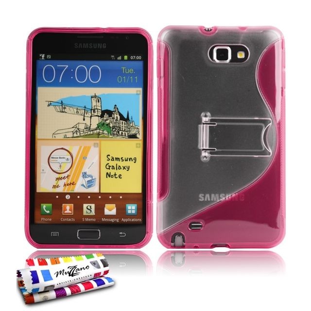 Autres accessoires smartphone Muzzano Coque ""S"" Avec Pied SAMSUNG I9220 Rose