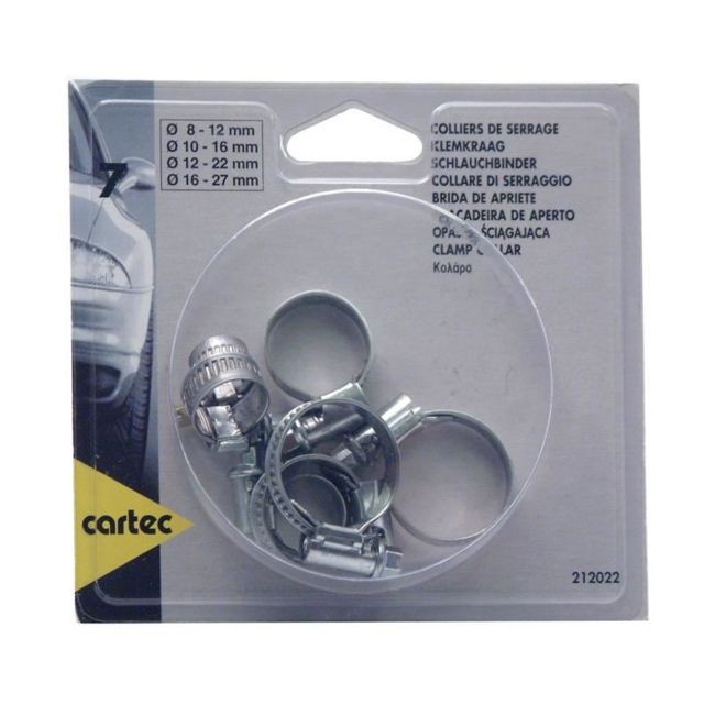 Cartec - CARTEC 7 colliers de serrage 8-27mm Cartec  - Cartec