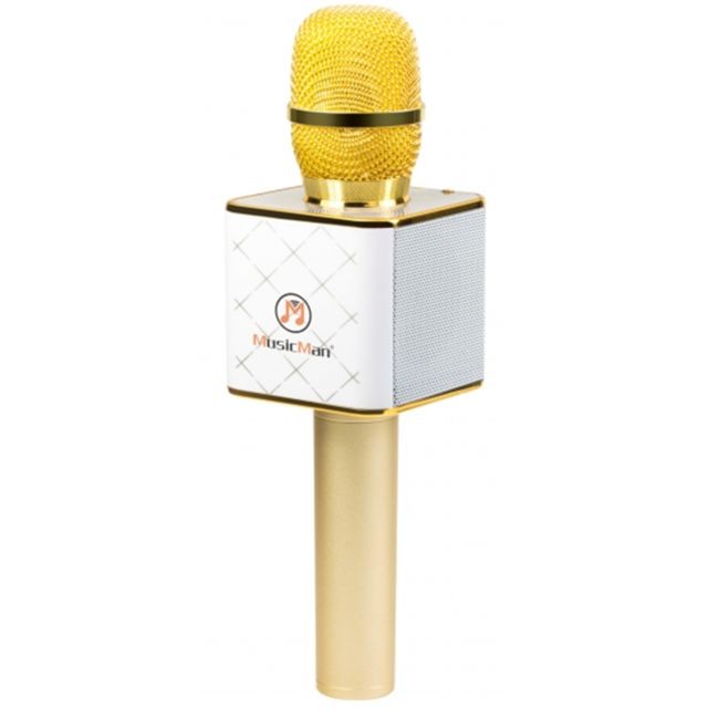 Technaxx - Micro karaoké bt-x31 technaxx bluetooth enceinte intégrée blanc et or Technaxx - Microphone Usb