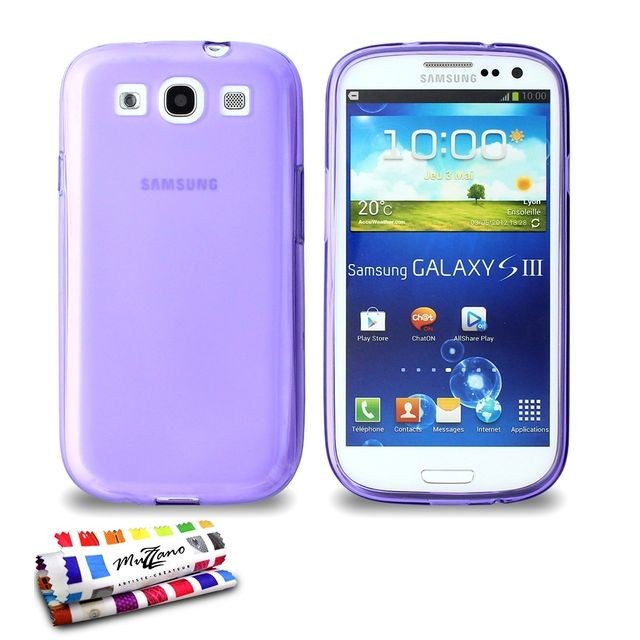 Autres accessoires smartphone Muzzano Coque ""Glossy Hybrid"" SAMSUNG GALAXY S3 Violet