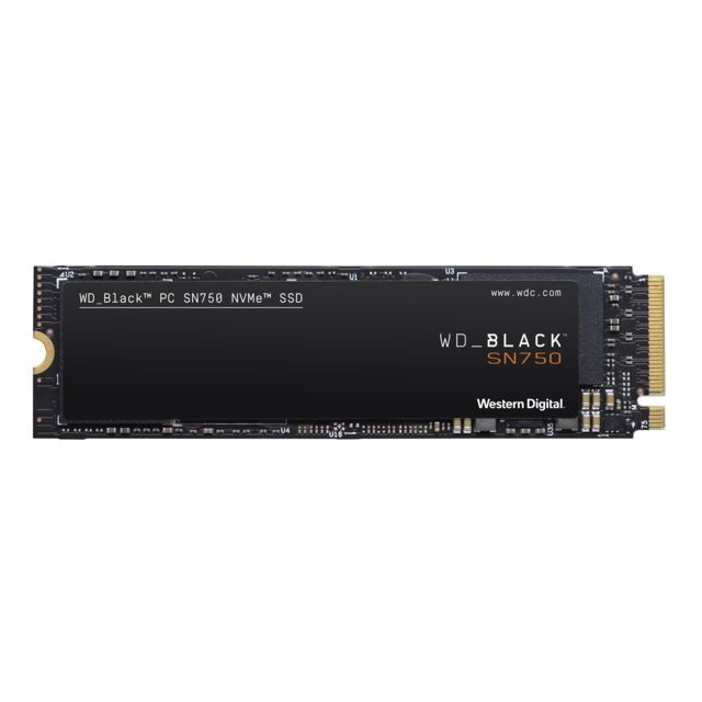 Western Digital - WD BLACK SN750 1 To M.2 NVMe PCie Gen 3 x4 Western Digital  - SSD Interne Pci-express 3.0 4x
