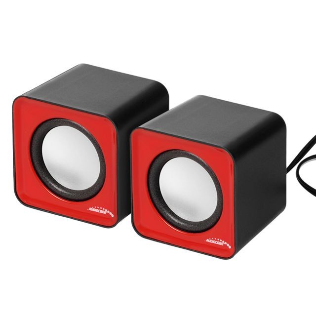 marque generique - Haut-parleurs d'ordinateur Enceintes 6W USB rouge Audiocore AC870R marque generique  - Enceinte Multimédia marque generique