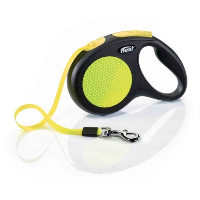 Flexi - Laisse New Neon M Tape 5 m black/ neon yellow Flexi CL21T5-251-S-NEOGE Flexi  - Laisse pour chien Flexi