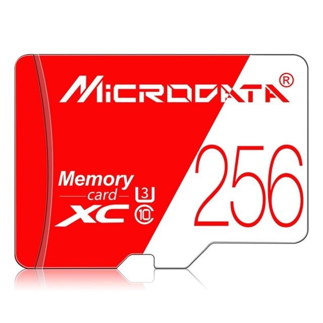 Wewoo - Carte Micro SD mémoire MICRODATA 256 Go haute vitesse U3 rouge et blanc TF SD Wewoo  - Bonnes affaires Carte Micro SD