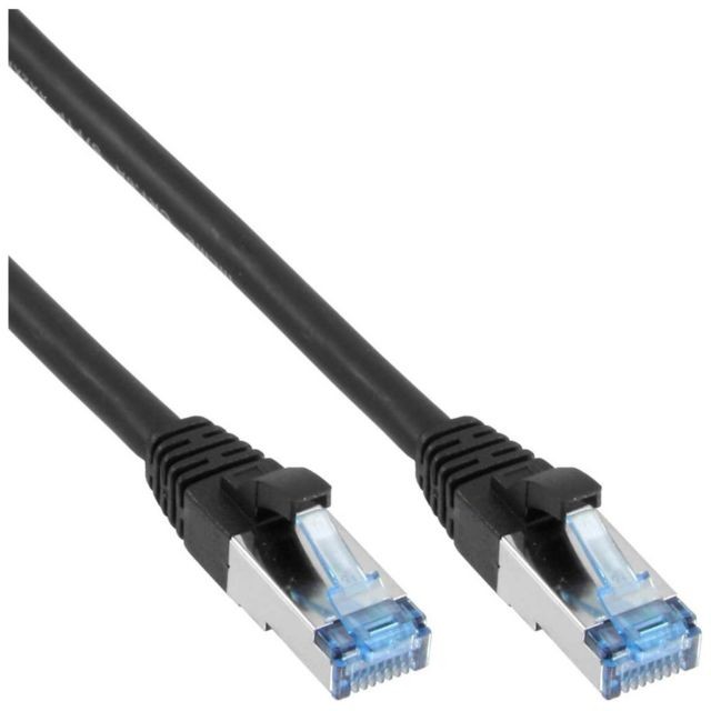 Inline - Câble patch Cat.6(A) S-STP/PIMF, InLine®, sans halogènes 500MHz, noir, 20m Inline  - Câble RJ45