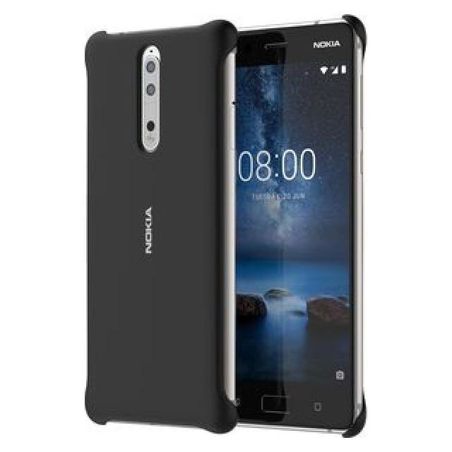 Nokia - Nokia Soft Touch Case CC-801 für Nokia 8, Black Nokia  - Coque, étui smartphone Nokia