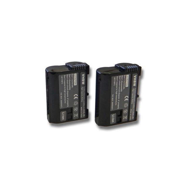 Vhbw - vhbw 2x batterie pour caméra vidéo compatible avec Nikon D850, Z5, Z6, Z7 appareil photo numérique DSLR (2000mAh, 7V, Li-Ion) avec puce Vhbw  - Batterie Photo & Video