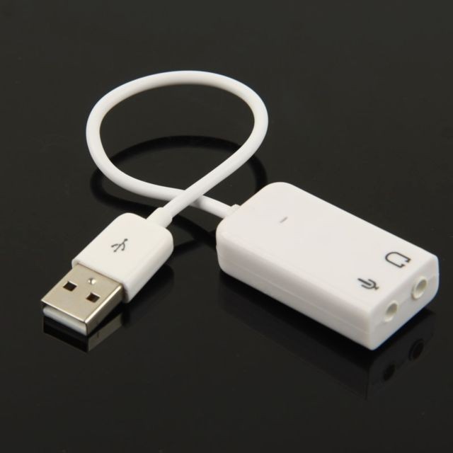 Wewoo Carte Son USB blanc Adaptateur audio USB 7.1 canaux
