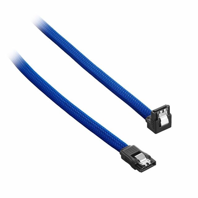 Cablemod - ModMesh Right Angle SATA 3 Cable 30cm - Bleu Cablemod  - Câble tuning PC