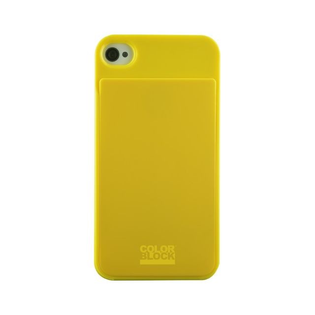 Colorblock - Coque rigide Colorblock jaune pour iPhone 4/4S avec emplacement pour carte Colorblock  - Colorblock