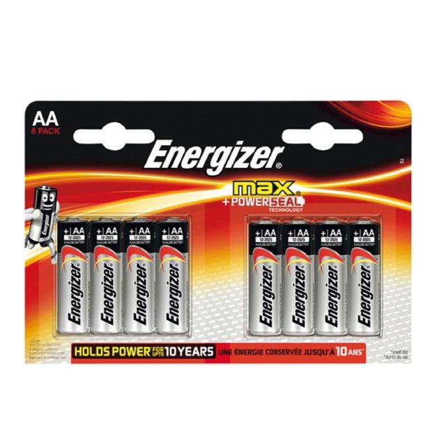 Energizer - Lot de 8 piles alcaline LR6 Max AA 1.5 V Energizer  - Energizer