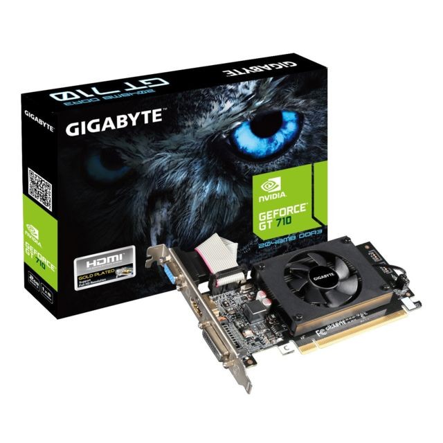Gigabyte - GeForce GT 710 2 Go DDR3 Gigabyte  - Carte Graphique PCI Express 2.0 16x