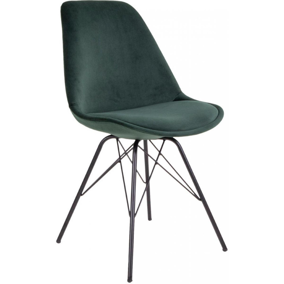 Chaises House Nordic chaise design velours vert foncé KIRSTEN