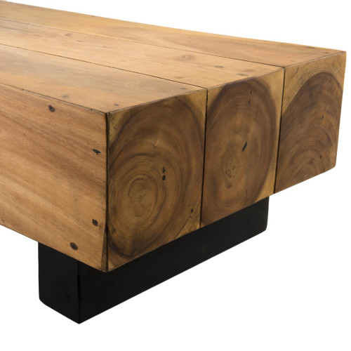 MACABANE Table basse poutres 120x60cm bois Suar Pune