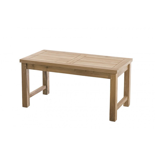 MACABANE - Table basse 90 x 45 cm en Teck Massif - Tables de jardin
