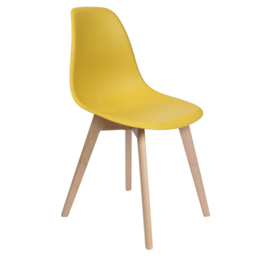 3S. x Home - Chaise scandinave Jaune VADSO - Fauteuils