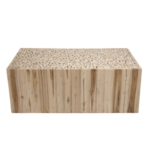 MACABANE - Table basse rectangulaire bois nature en Teck - CLEA - Tables basses