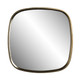 MACABANE - Miroir coins arrondis aluminium doré