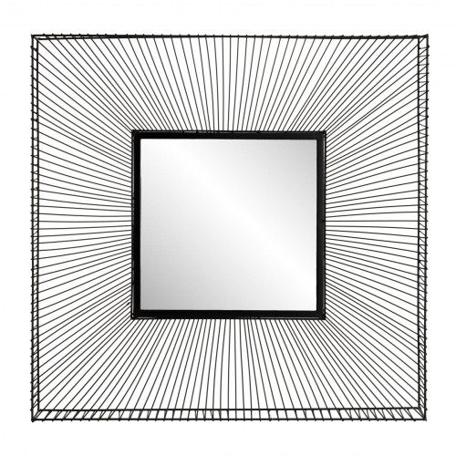 MACABANE - Miroir carré métal noir - TALYA - Black Friday Miroir