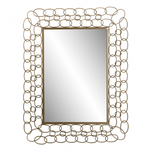 Miroirs MACABANE Miroir rectangulaire métal doré - TALYA