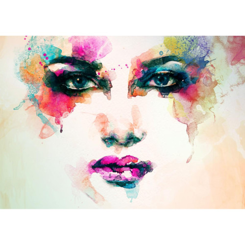 DECLIKTABLEAU -Tableau Face Colorful Woman L.80 x H.55 cm DECLIKTABLEAU  - Décoration