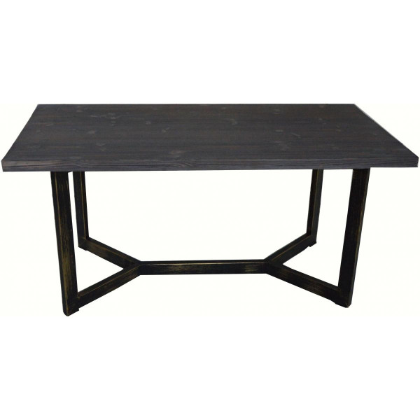Tables d'appoint 3S. x Home Table basse rectangulaire en métal et bois PALINA