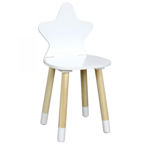 3S. x Home - Chaise Etoile Blanc - Chambre Enfant