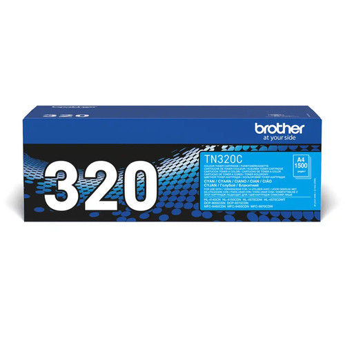 Brother - TN320C - Toner Cyan pour Brother série HL / DCP / MFC - 1500 pages - Brother