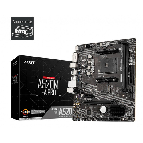 Msi - A520M-A PRO - Carte mère AMD Amd am4