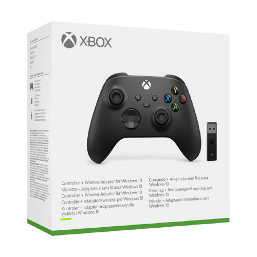 Microsoft - Manette Xbox Series + adaptateur USB sans fil Windows 10 - Noir Microsoft   - Manette Jeux Vidéo
