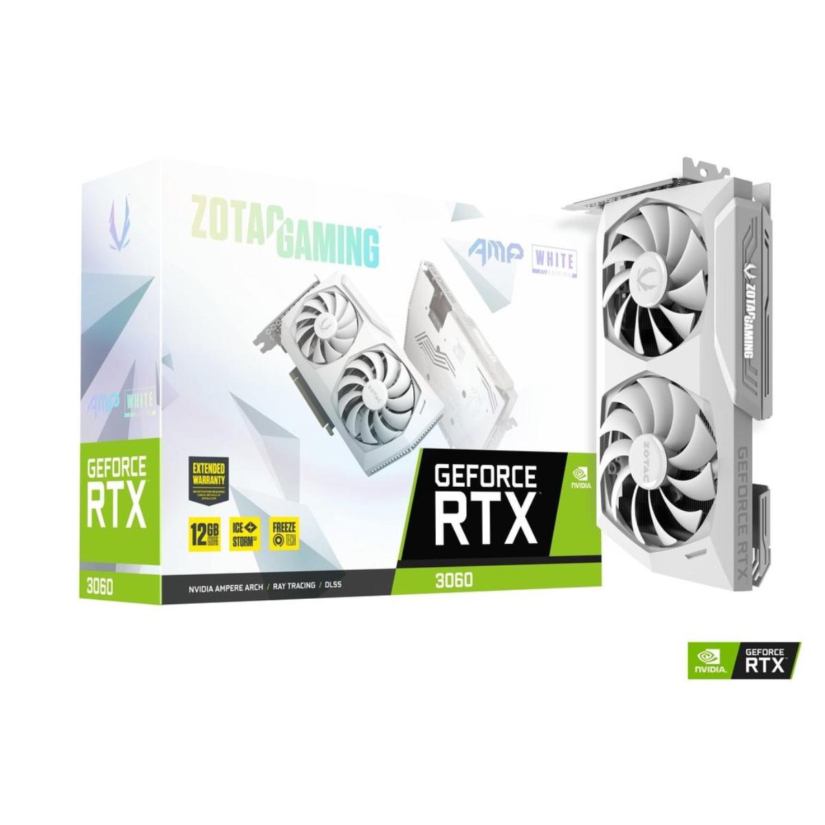 Carte Graphique NVIDIA Zotac GeForce RTX 3060 AMP White Edition - Dual Fan - 12Go