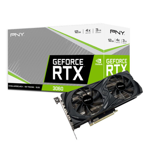 PNY - GeForce RTX 3060 UPRISING - Dual Fan - 12Go - Nvidia GeForce RTX 3060 Carte Graphique NVIDIA