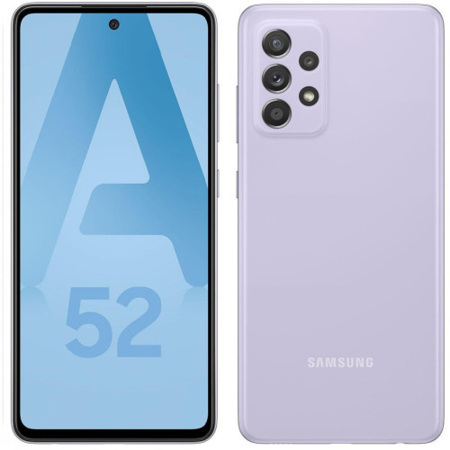 Samsung - Galaxy A52 4G - 128 Go - Lavande - Jusqu'à 4 mois offerts de YouTube Premium pour l'achat d'un smartphone ou d'une tablette Galaxy