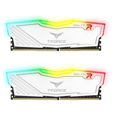 T-Force - Delta RGB - 2 x 8 Go - DDR4 3200 MHz CL 16 - Blanc - T-Force