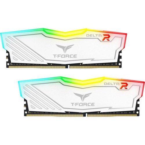T-Force - Delta RGB - 2 x 8 Go - DDR4 3600 MHz CL 18 - Blanc - RAM PC Fixe 16