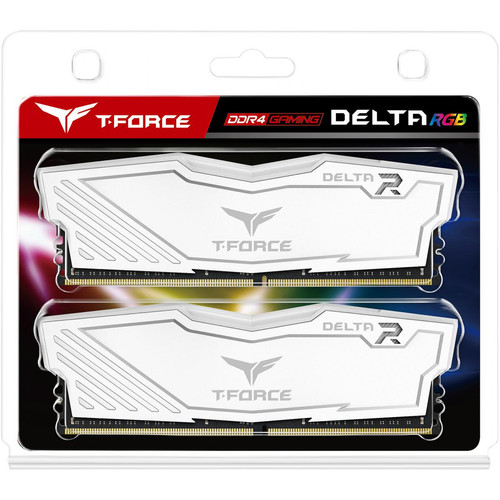 T-Force Delta RGB - 2 x 16 Go - DDR4 3600 MHz CL 18 - Blanc