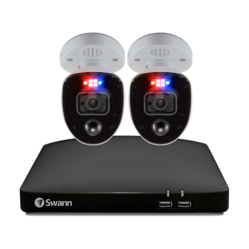 Swann - Système de sécurité Enforcer - 2 caméras (nouveau) - Appareils compatibles Google Assistant