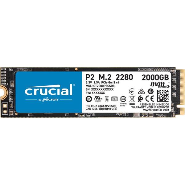 SSD Interne Crucial SSD - P2 2To PCIe M.2 2280SS