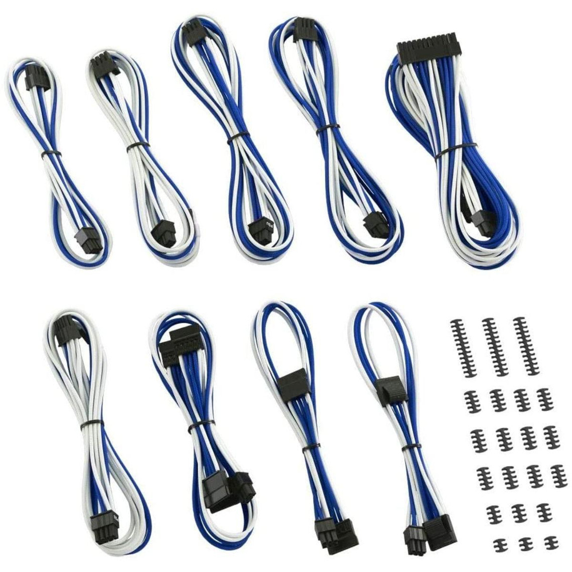 Accessoires alimentation Cablemod CableMod Classic ModMesh C-Series Cable Kit Corsair AXi, HXi & RM - Blanc / Bleu