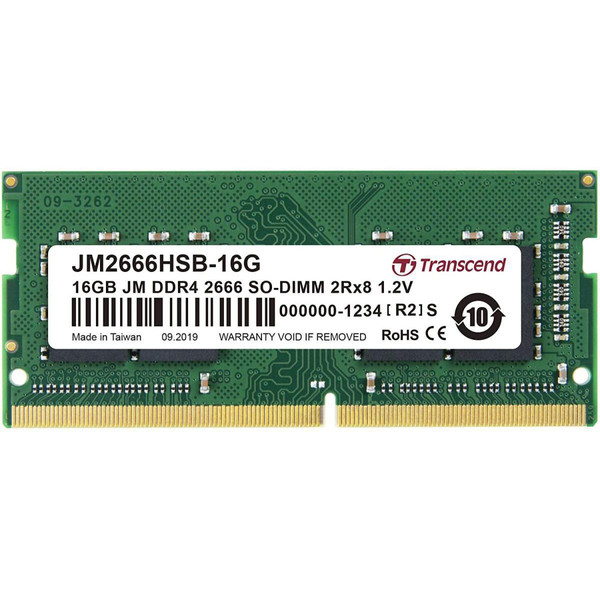 RAM PC Transcend JetRAM- 16 Go - DDR4 SO DIMM 260 broches - 2666 MHz - CL19