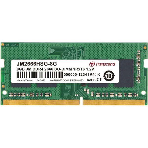 RAM PC Transcend JetRam - 1x8 Go DDR4 2666 MHz  CL19