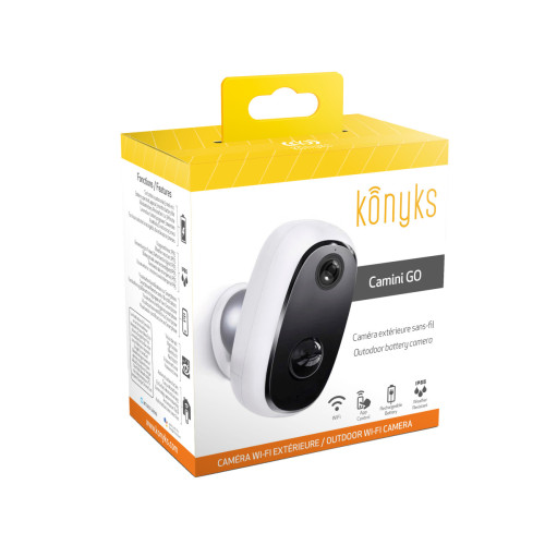 Konyks - Camini Go - Caméra WiFi extérieur sur batterie - Caméra de surveillance connectée