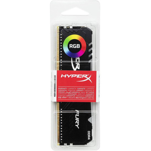 RAM PC Fixe Fury - 1x8 Go - DDR4 3000 MHz - CL 15 Noir RGB