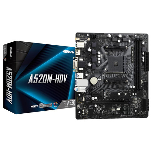 Asrock - AMD A520M HDV - ATX - Carte mère AMD Micro-atx