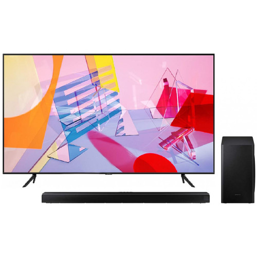 Samsung -Smart TV 4K UHD - Dalle QLED 50Hz - Edge LED - PQI 3100 - HDR10+ - Audio 20W - 3 HDMI + Barre de son 2.1 - HW-Q60T 2020 Samsung  - TV 4K SAMSUNG