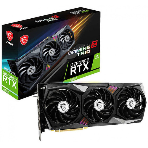 Msi - GeForce RTX 3060  - GAMING Z TRIO - 12 Go - Carte Graphique NVIDIA 2x8 pin
