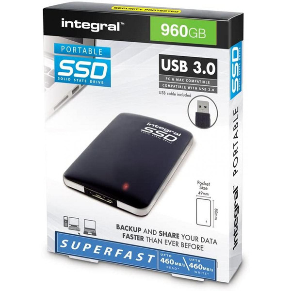 Integral SSD Portable 960 Go Disque Dur Externe Flash USB 3.0
